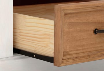Selma Vitrineskab 145x192 cm - Hvid/bejdset/voks - Opbevaring - Skab - Vitrineskabe