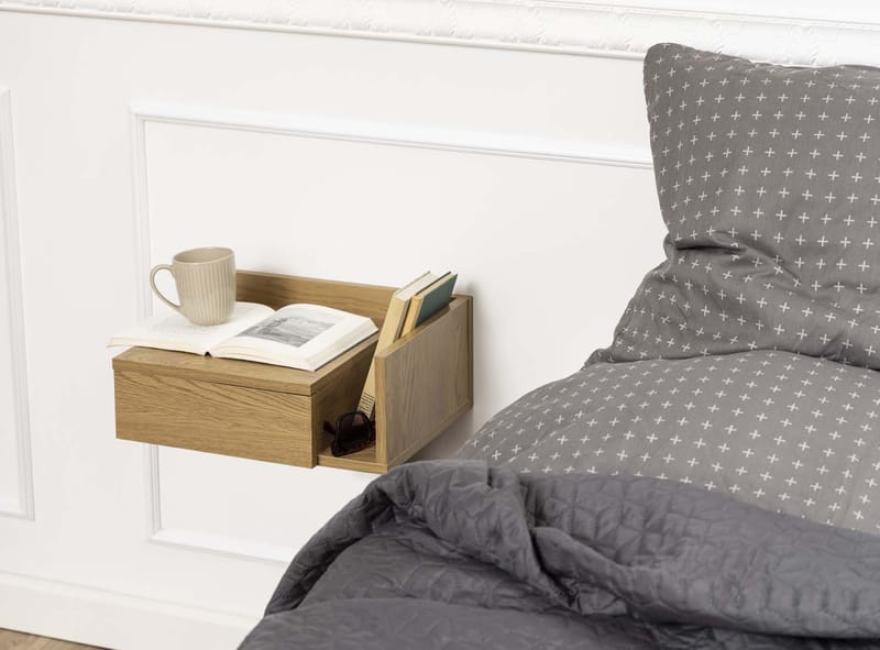 Sengebord HOME4YOU Ashlan 40x32xh16,5 cm Natur - natur (vild-eg-look) - Opbevaring - Skab - Skabe