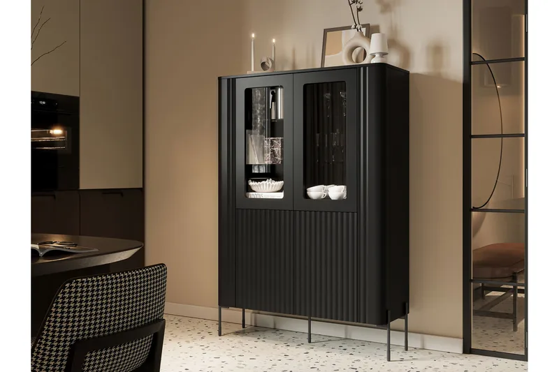 Sherie Vitrineskab 110x160 cm, Brun