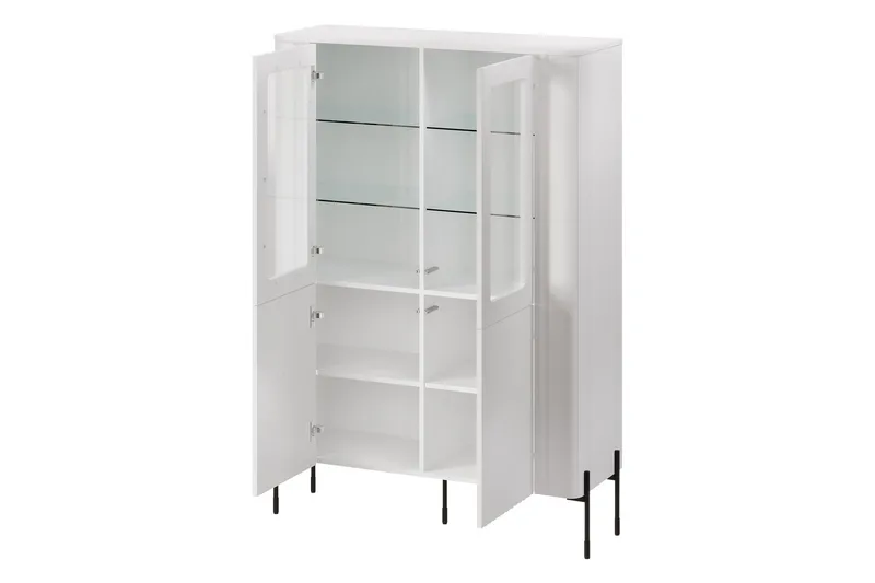 Sherie Vitrineskab 110x160 cm - Brun - Opbevaring - Skab - Vitrineskabe