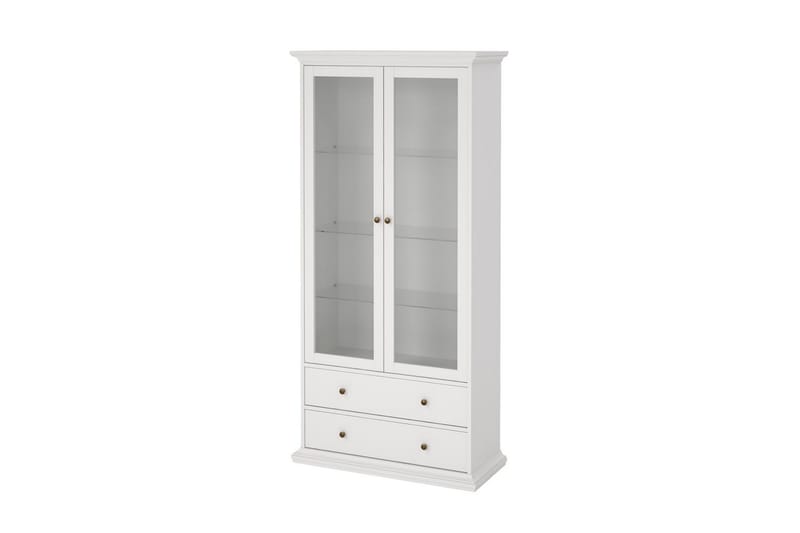 Shoiba Vitrineskab 96x201 cm - Hvid - Opbevaring - Skab - Vitrineskabe