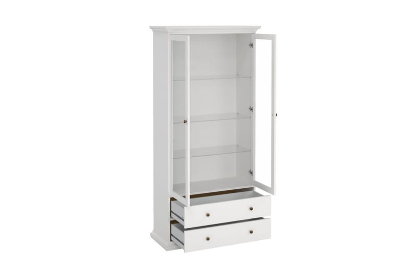 Shoiba Vitrineskab 96x201 cm - Hvid - Opbevaring - Skab - Vitrineskabe