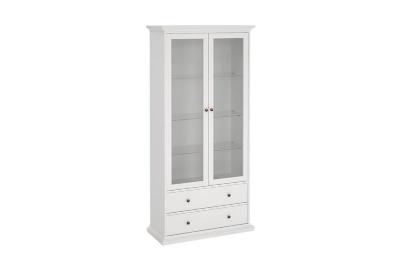 Shoiba Vitrineskab 96x201 cm - Hvid - Opbevaring - Skab - Vitrineskabe