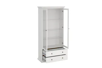 Shoiba Vitrineskab 96x201 cm - Hvid - Opbevaring - Skab - Vitrineskabe