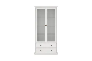 Shoiba Vitrineskab 96x201 cm - Hvid - Opbevaring - Skab - Vitrineskabe