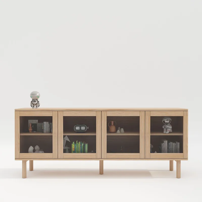 Sideboard HOME4YOU - egefinish - Opbevaring - Opbevaringsmøbler - Skænke & sideboards