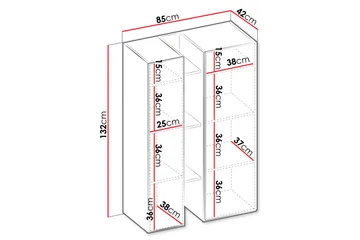 Sigmana Highboard - Hvid - Opbevaring - Skab - Skabe