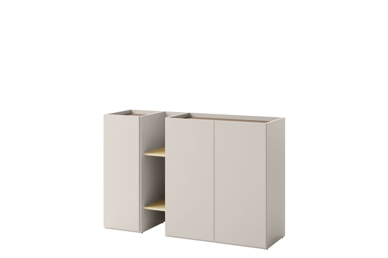 Sigmana Highboard, Lys Grå/Beige