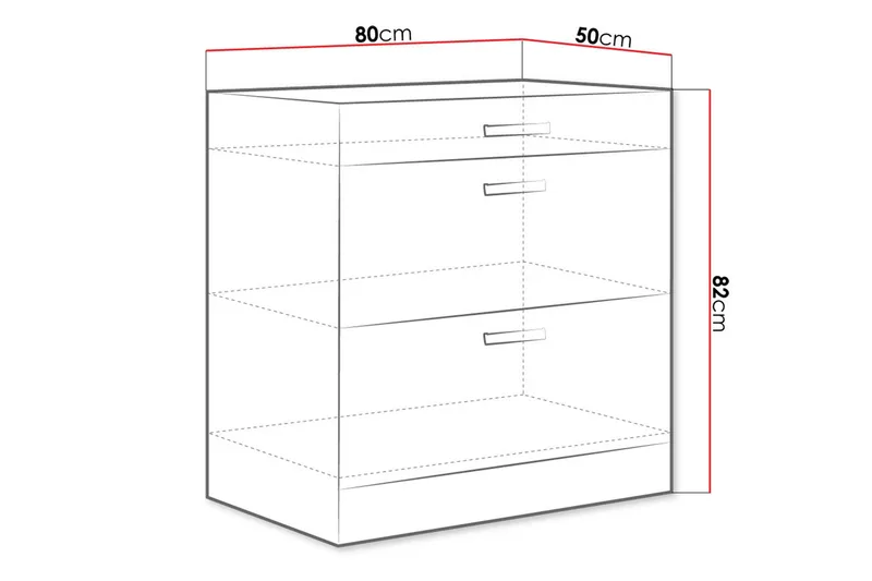 Bianco skab med døre 80x52x82 cm - Hus & renovering - Køkken & bad - Køkken & bryggers