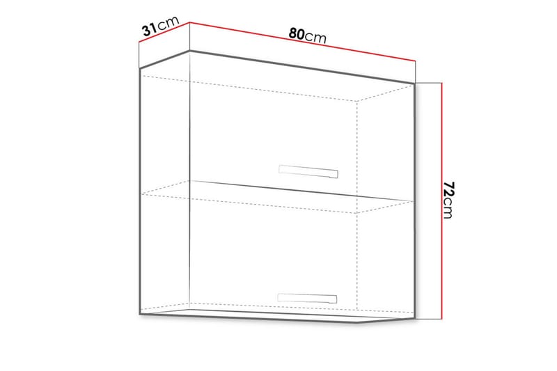 Bianco Vægskab 80x31x71,5 cm - Hus & renovering - Køkken & bad - Køkken & bryggers