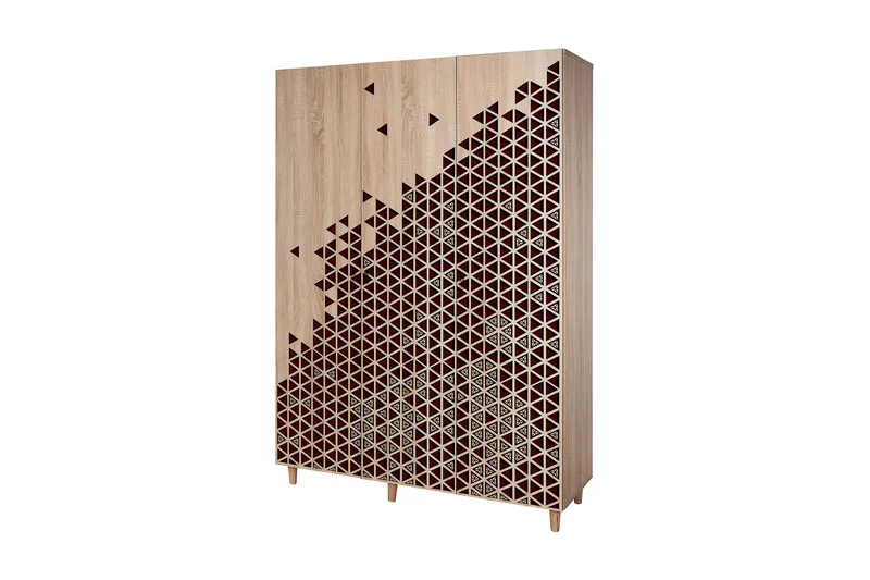 Brokind garderobe 135 cm, Brun