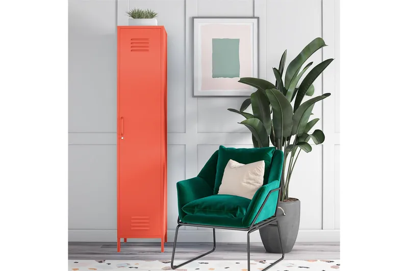 Cache Opbevaringsskab 38x40 cm 1 Låge Orange - Novogratz - Opbevaring - Skab - Skabe - Omklædningsskabe