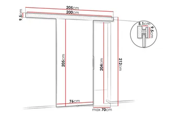 Clonmore Highboard Brown - Hus & renovering - Byggeri - Dørre & porte - Skydedøre