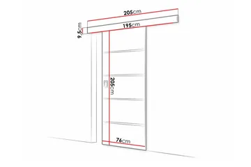 Clonmore Highboard Brown - Hus & renovering - Byggeri - Dørre & porte - Skydedøre