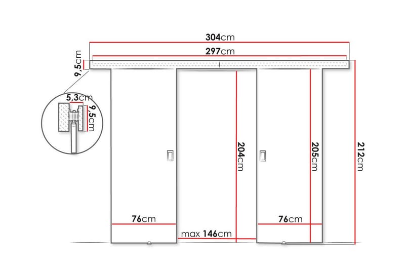 Clonmore Highboard - Brun - Opbevaring - Skab - Skabe