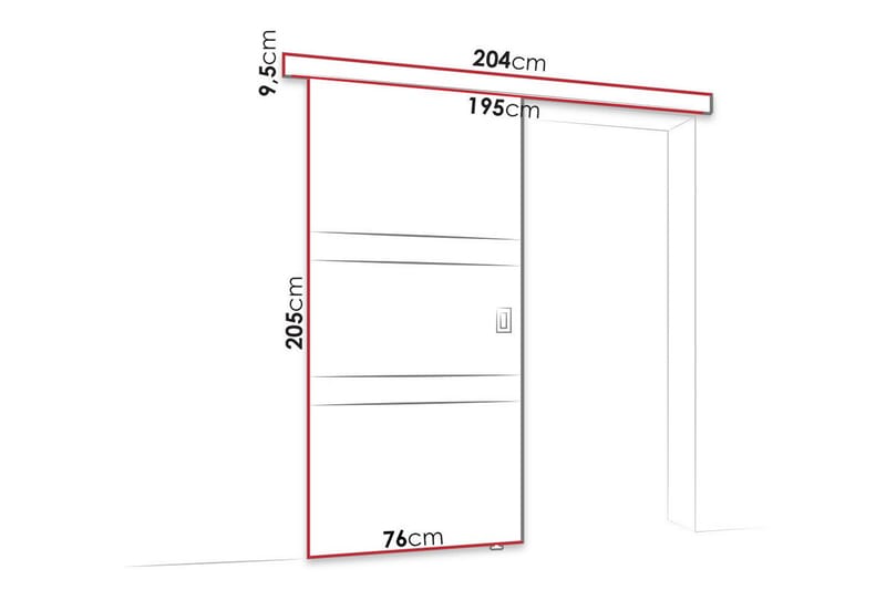 Clonmore Highboard - Sort - Opbevaring - Skab - Skabe