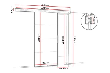 Clonmore Highboard White - Hus & renovering - Byggeri - Dørre & porte - Skydedøre