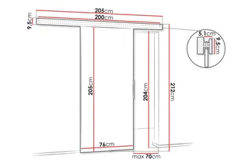 Clonmore Highboard White - Hus & renovering - Byggeri - Dørre & porte - Skydedøre