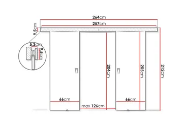 Clonmore Skydedør - Brun - Hus & renovering - Byggeri - Dørre & porte - Skydedøre