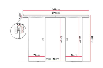 Clonmore Skydedør - Brun - Hus & renovering - Byggeri - Dørre & porte - Skydedøre