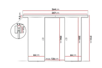Clonmore Skydedør - Brun - Hus & renovering - Byggeri - Dørre & porte - Skydedøre