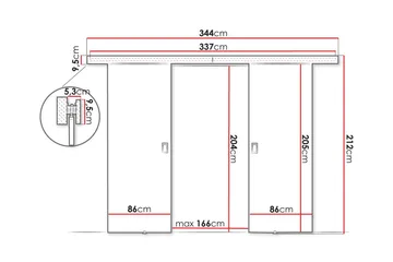 Clonmore Skydedør - Grafit - Hus & renovering - Byggeri - Dørre & porte - Skydedøre
