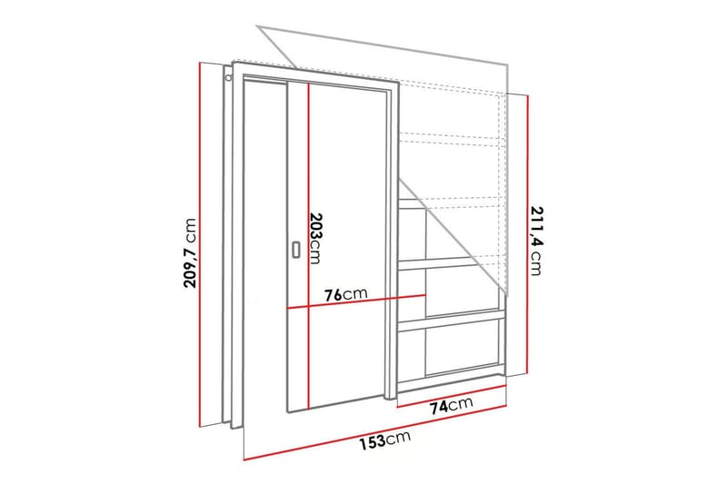 Clonmore Skydedør - Grafit - Hus & renovering - Byggeri - Dørre & porte - Skydedøre