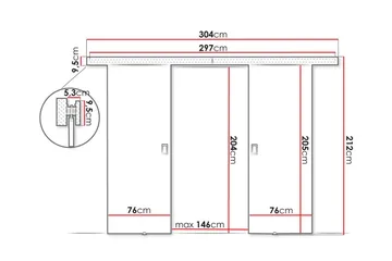 Clonmore Skydedør - Hvid - Hus & renovering - Byggeri - Dørre & porte - Skydedøre