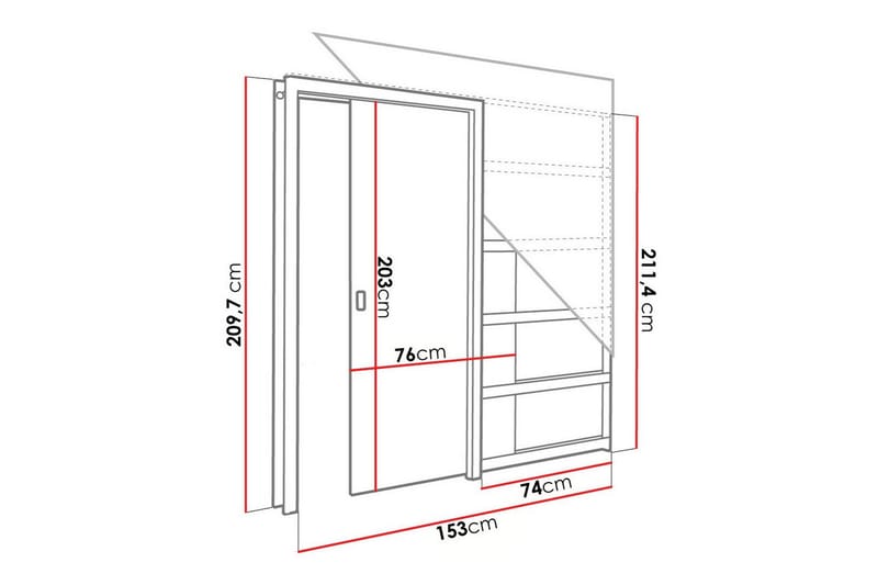 Clonmore Skydedør - Hvid - Hus & renovering - Byggeri - Dørre & porte - Skydedøre