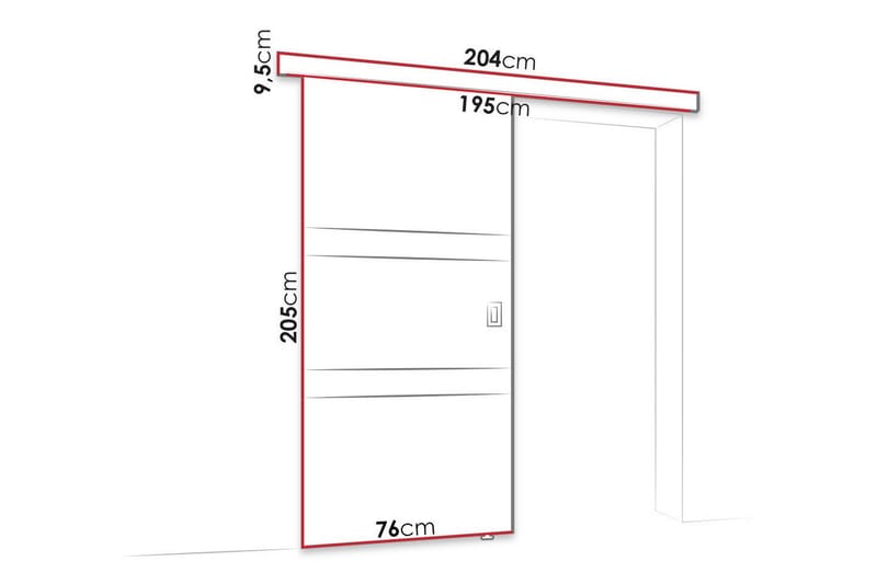 Clonmore Skydedør - Hvid - Hus & renovering - Byggeri - Dørre & porte - Skydedøre