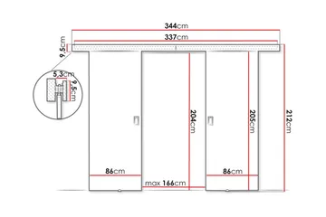 Clonmore Skydedør - Hvid - Hus & renovering - Byggeri - Dørre & porte - Skydedøre