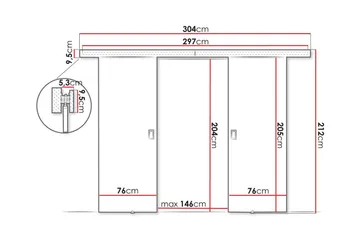 Clonmore Skydedør - Mørkebrun - Hus & renovering - Byggeri - Dørre & porte - Skydedøre