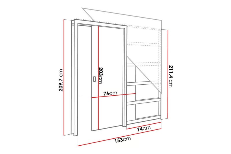 Clonmore Skydedør - Mørkebrun - Hus & renovering - Byggeri - Dørre & porte - Skydedøre