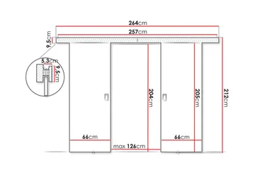 Clonmore Skydedør - Sort - Hus & renovering - Byggeri - Dørre & porte - Skydedøre