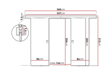 Clonmore Skydedør - Sort - Hus & renovering - Byggeri - Dørre & porte - Skydedøre