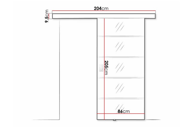 Clonmore Skydedør - Sort - Hus & renovering - Byggeri - Dørre & porte - Skydedøre