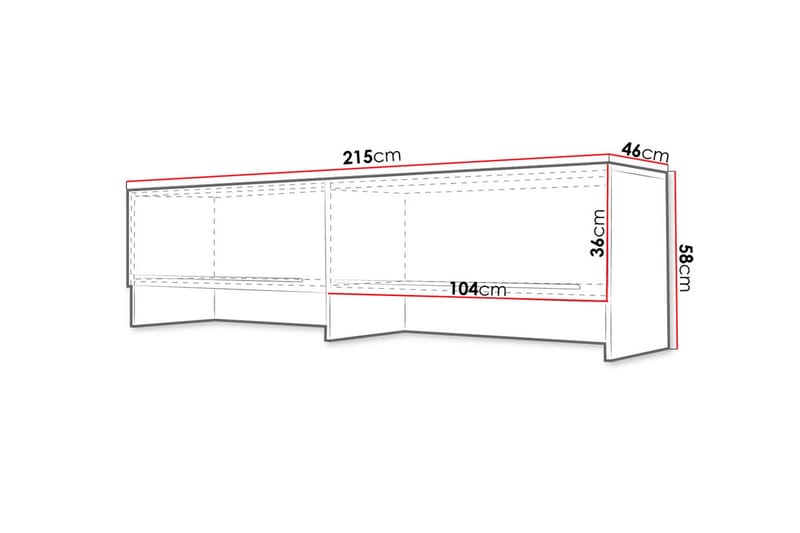 Concept Pro Opbevaringsskab 215x46x58 cm - Opbevaring - Skab - Skabe