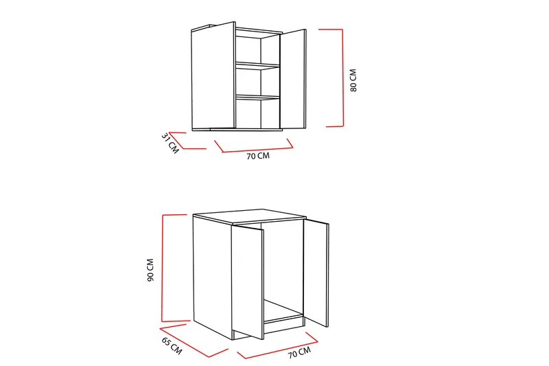 Decorotika Opbevaring Tøjvask - Hvid - Opbevaring - Skab - Skabe