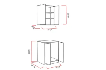Decorotika Opbevaring Tøjvask - Hvid - Hus & renovering - Køkken & bad - Badeværelse - Badeværelsesmøbler - Vægskabe & højskabe