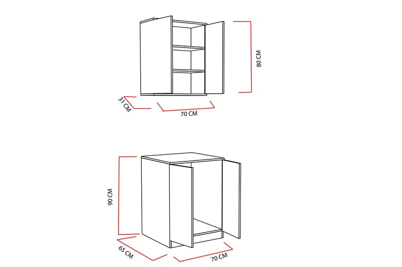 Decorotika Opbevaring Tøjvask - Hvid - Hus & renovering - Køkken & bad - Badeværelse - Badeværelsesmøbler - Vægskabe & højskabe