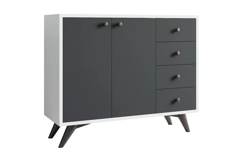 Desgrar Opbevaringsskab 100x82 cm, Hvid