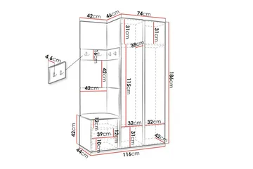 Dunvegan Highboard Black - Opbevaring - Skab - Skabe