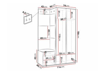 Dunvegan Highboard Black - Opbevaring - Skab - Skabe