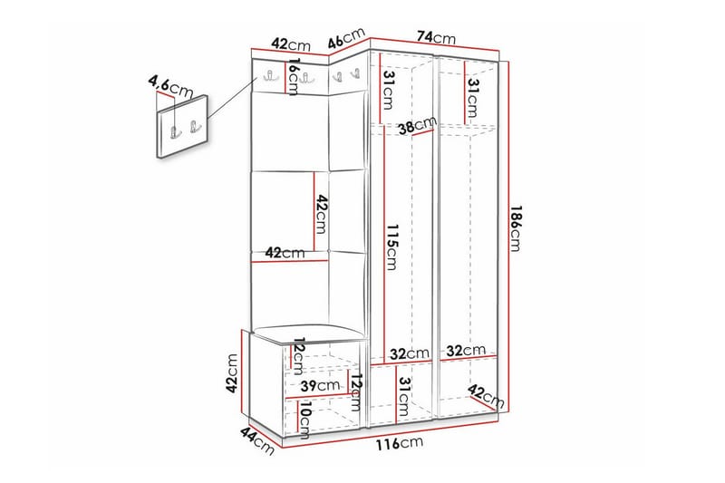 Dunvegan Highboard Black - Opbevaring - Skab - Skabe