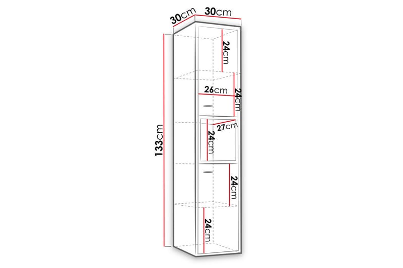 Ekomi Badeværelsesskab - Hvid - Opbevaring - Skab - Skabe