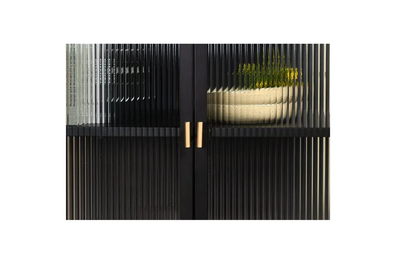 Skab Garis Lav Sort - Opbevaring - Skab - Vitrineskabe