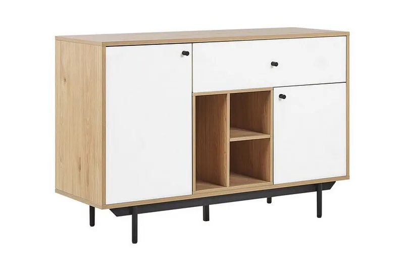 Germenata Skab 118x40 cm, Lyst Træ/Hvid