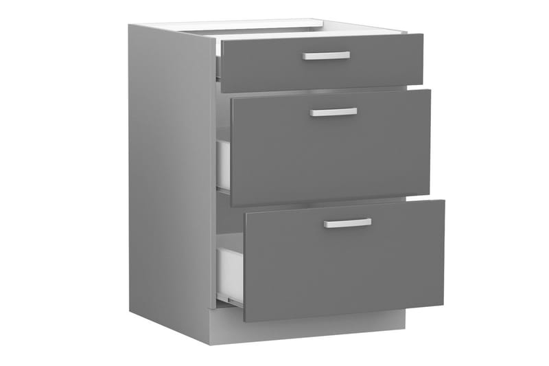 Grey skab med skuffer 60x52x82 cm - Opbevaring - Skab - Skabe