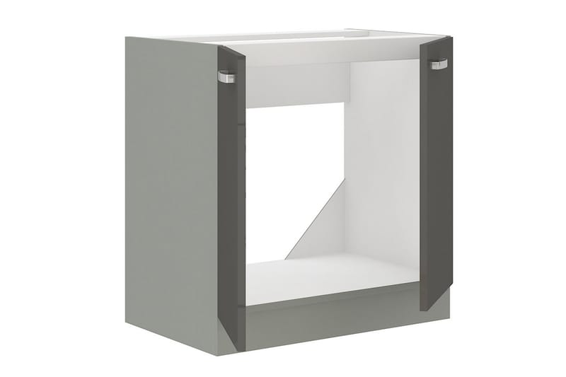 Grey skab til vaskemaskine 80x50x82 cm - Grå - Opbevaring - Skab - Skabe