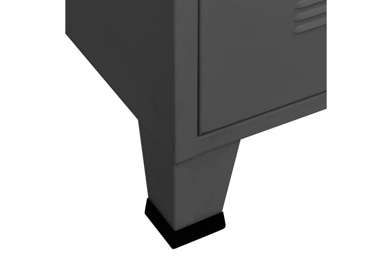 industrielt arkivskab 75x40x115 cm metal antracitgrå - Antracit - Opbevaring - Skab - Skabe